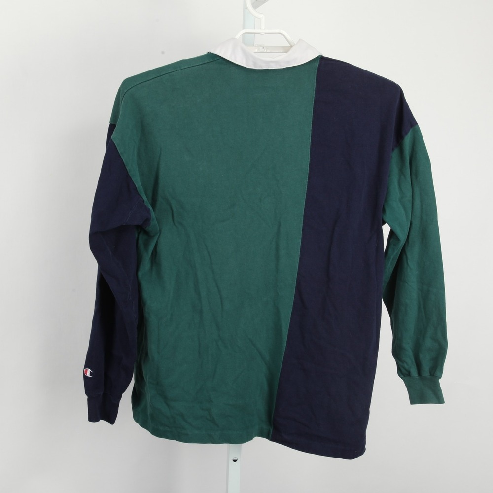 Vintage Champion Atlanta 1996 Olympics Rugby Polo Shirt Long Sleeve Green Navy - Picture 4 of 11